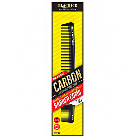 Blackice Professional #CCO105 Carbon Barber Comb 7.5\"
