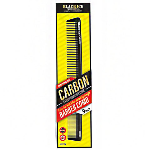 Blackice Professional #CCO106 Carbon Barber Comb 9\"