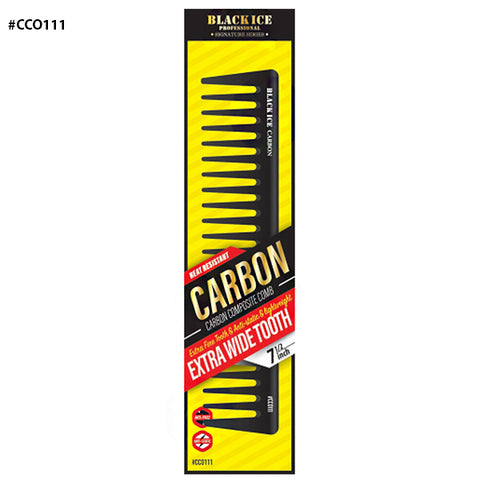 Blackice Professional #CCO111 Carbon Extra Wide Comb 7.5\"