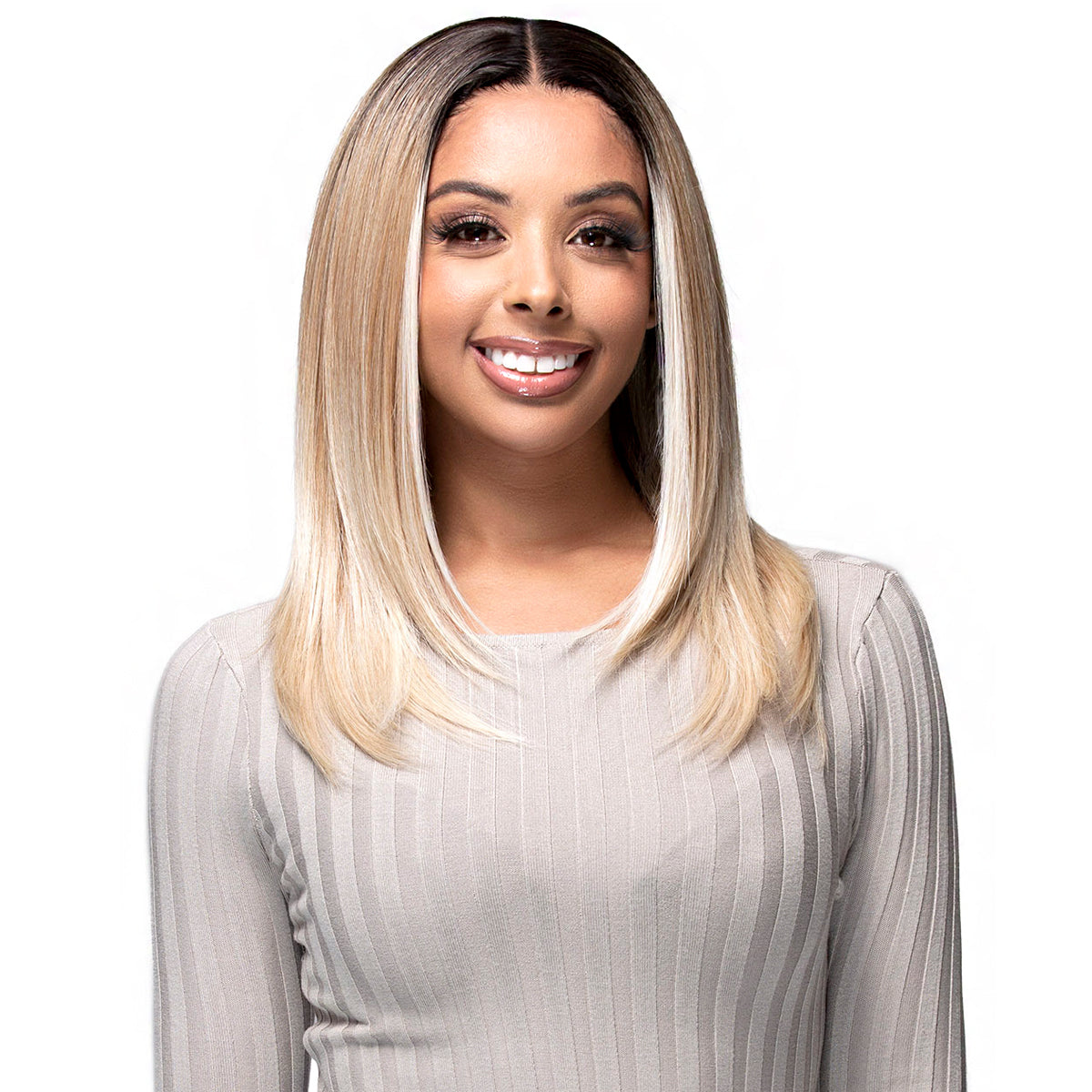 Bobbi Boss Human Hair Blend 13X4 Glueless HD Lace Wig - MBLF405 AYANNA