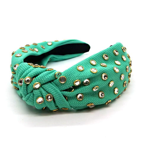 Bon Chunky Rhinestone Knotted Hard Headband