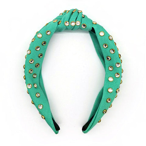 Bon Chunky Rhinestone Knotted Hard Headband