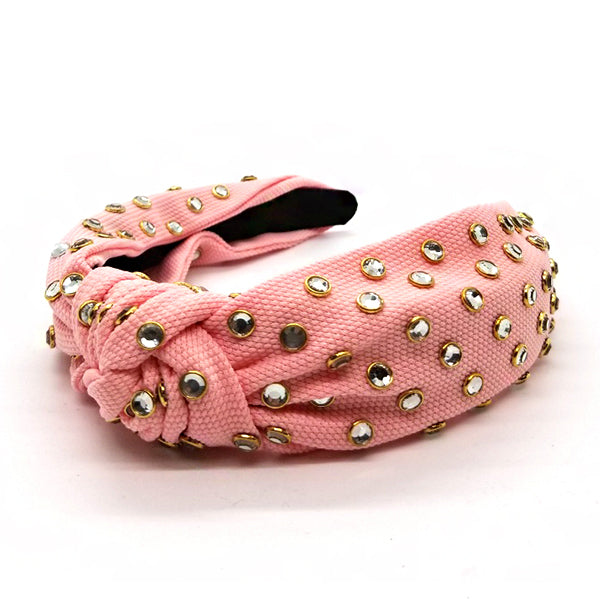 Bon Chunky Rhinestone Knotted Hard Headband