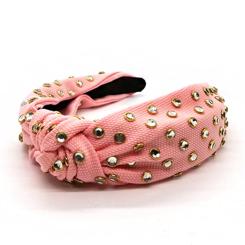 Bon Chunky Rhinestone Knotted Hard Headband