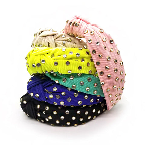 Bon Chunky Rhinestone Knotted Hard Headband