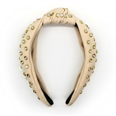 Bon Chunky Rhinestone Knotted Hard Headband