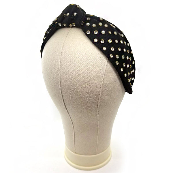 Bon Chunky Rhinestone Knotted Hard Headband