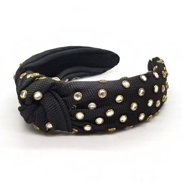 Bon Chunky Rhinestone Knotted Hard Headband