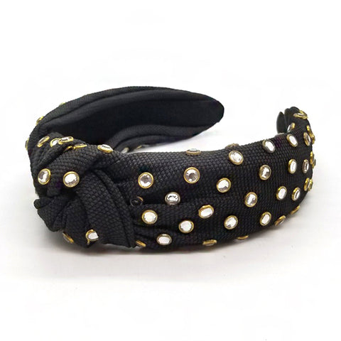 Bon Chunky Rhinestone Knotted Hard Headband