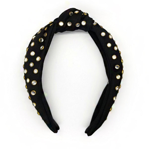 Bon Chunky Rhinestone Knotted Hard Headband