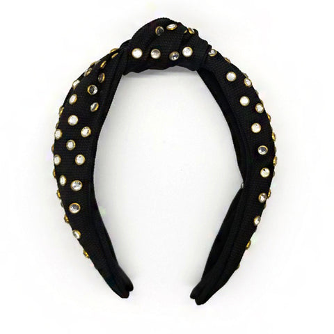 Bon Chunky Rhinestone Knotted Hard Headband