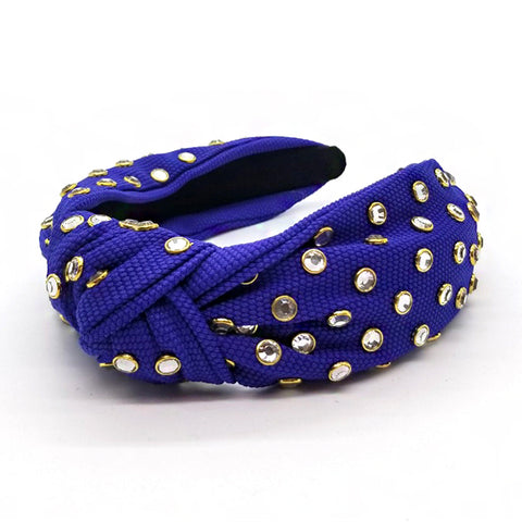 Bon Chunky Rhinestone Knotted Hard Headband