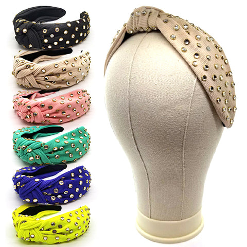Bon Chunky Rhinestone Knotted Hard Headband