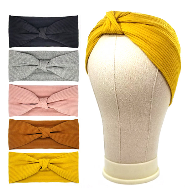 Bon Knotted Wide Knit Turban Headband