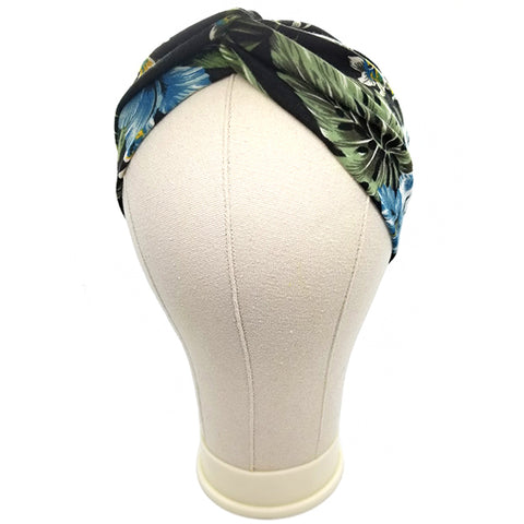 Bon Printed Cotton Criss Cross Turban Headband