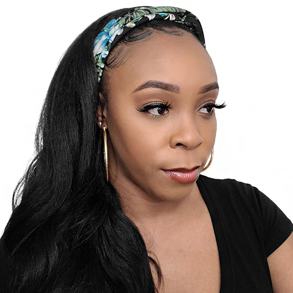 Bon Printed Cotton Criss Cross Turban Headband