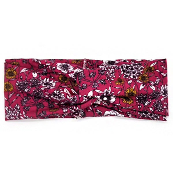 Bon Printed Cotton Criss Cross Turban Headband