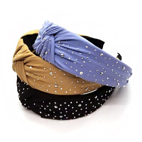 Bon Small Rhinestone Knotted Hard Headband