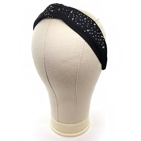 Bon Small Rhinestone Knotted Hard Headband