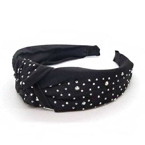Bon Small Rhinestone Knotted Hard Headband