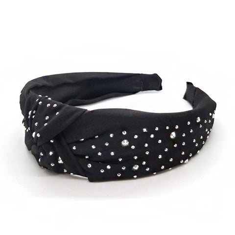 Bon Small Rhinestone Knotted Hard Headband