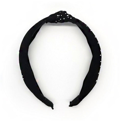 Bon Small Rhinestone Knotted Hard Headband