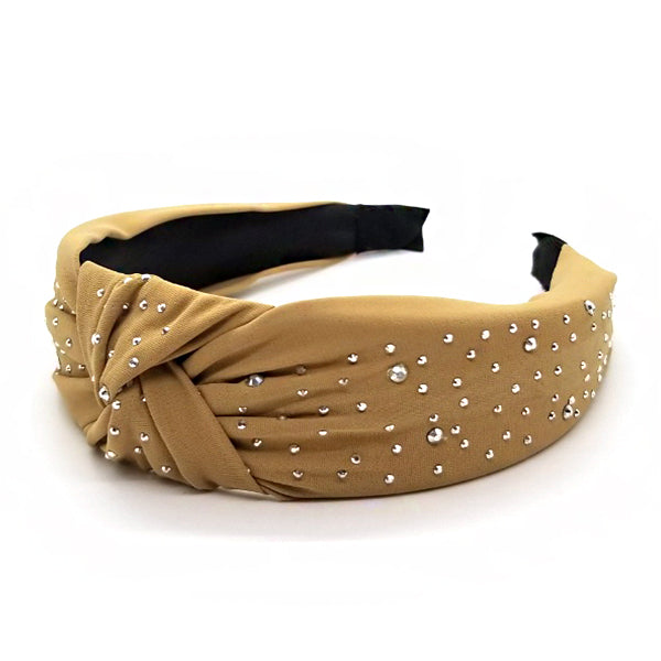 Bon Small Rhinestone Knotted Hard Headband