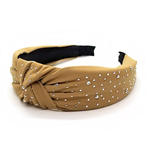 Bon Small Rhinestone Knotted Hard Headband