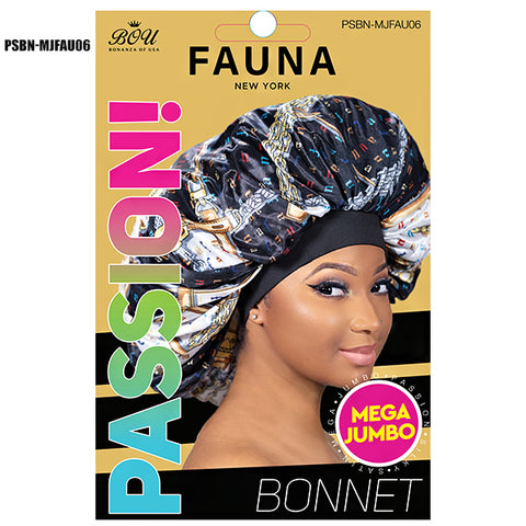Bou Fauna New York Passion Silky Satin Bonnet Mega Jumbo