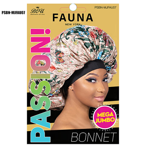 Bou Fauna New York Passion Silky Satin Bonnet Mega Jumbo