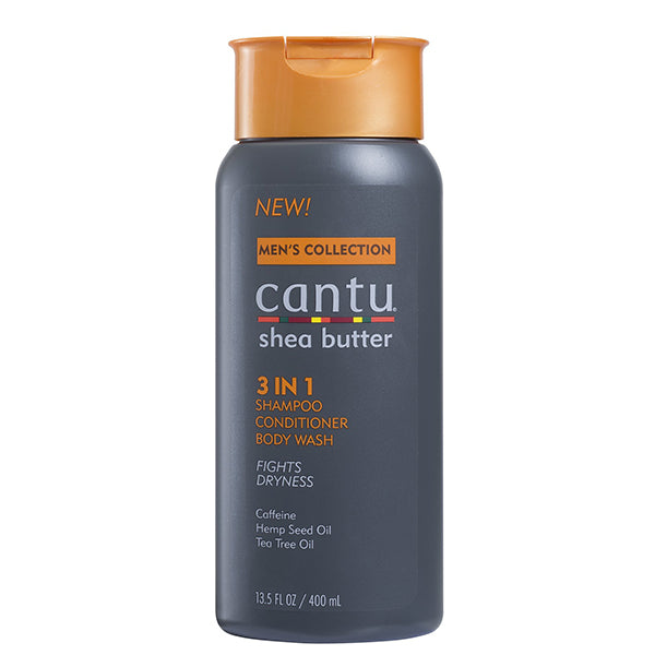 Cantu Shea Butter Mens 3in1 Shampoo Conditioner Bodywash 13.5oz