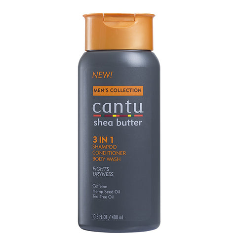 Cantu Shea Butter Mens 3in1 Shampoo Conditioner Bodywash 13.5oz
