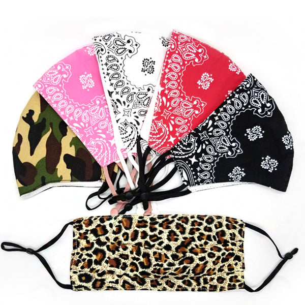 Cotton Washable & Adjustable Fashion Face Masks