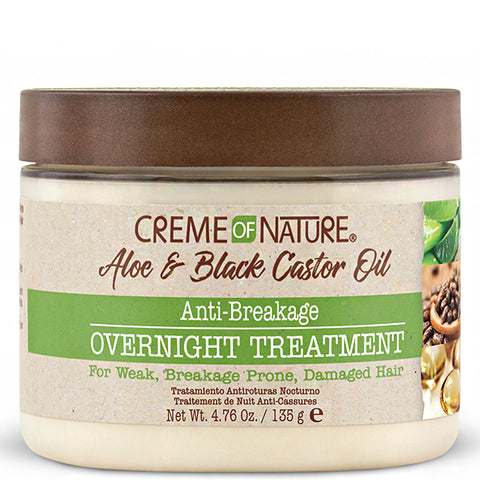 Creme of Nature Aloe & Black Castor Oil Anti-Breakage Overnight Treatment 4.76oz