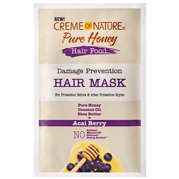 Creme of Nature Pure Honey Hair Food Damage Prevention Acai Berry Hair Mask 1.7oz