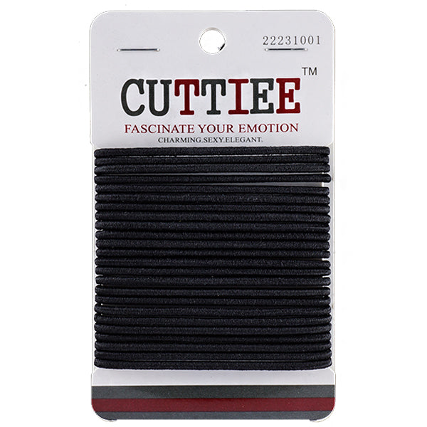 Cuttiee #1001 2mm Elastic Band Black 24pcs