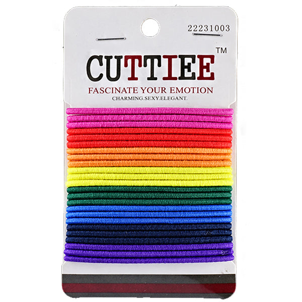 Cuttiee #1003 2mm Elastic Band Rainbow 24pcs