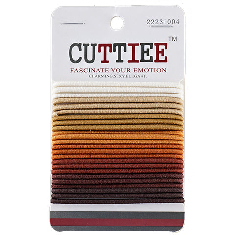 Cuttiee #1004 2mm Elastic Band Brown 24pcs