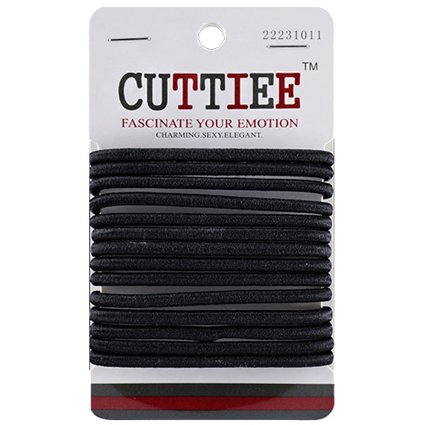 Cuttiee #1011 4mm Elastic Band Black 16pcs