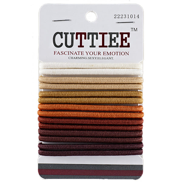 Cuttiee #1014 4mm Elastic Band Brown 16pcs