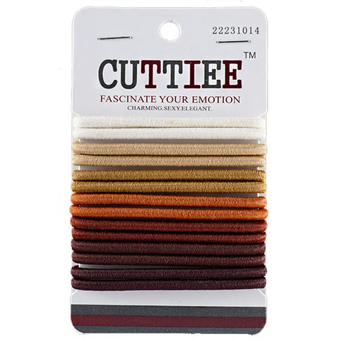Cuttiee #1014 4mm Elastic Band Brown 16pcs