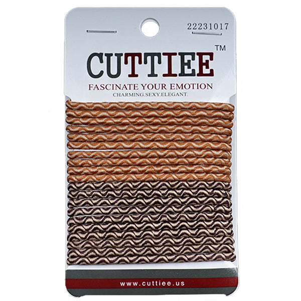 Cuttiee #1017 4mm Elastic Band Wave Brown 20pcs