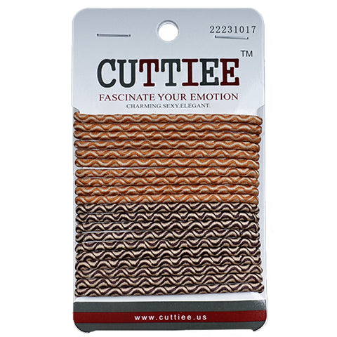 Cuttiee #1017 4mm Elastic Band Wave Brown 20pcs