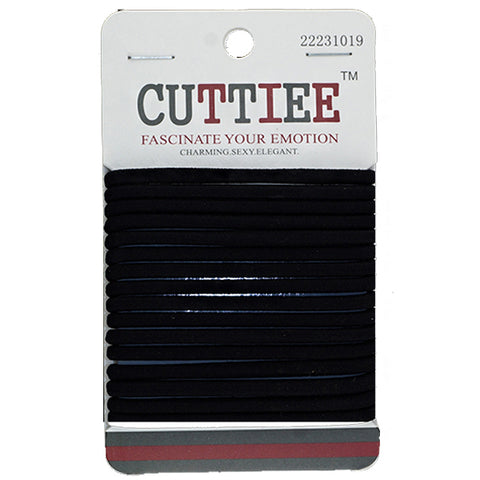 Cuttiee #1019 4mm Elastic Band Soft Black 16pcs