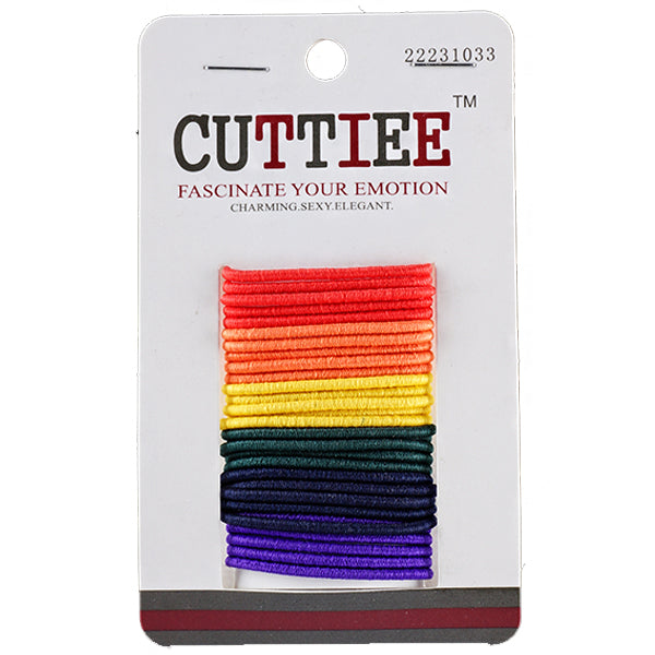 Cuttiee #1033 1.5mm Small Elastic Band Rainbow 30pcs