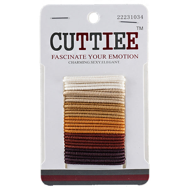 Cuttiee #1034 1.5mm Small Elastic Band Brown 30pcs