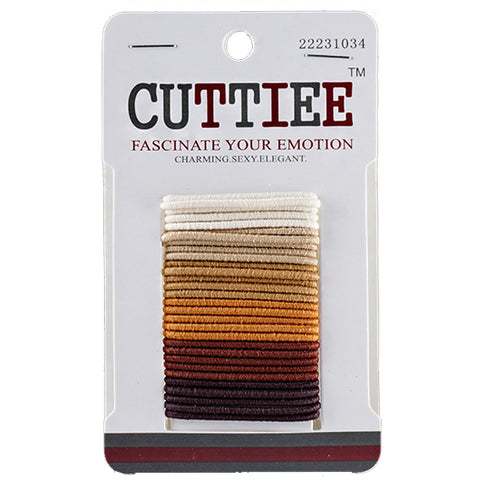 Cuttiee #1034 1.5mm Small Elastic Band Brown 30pcs