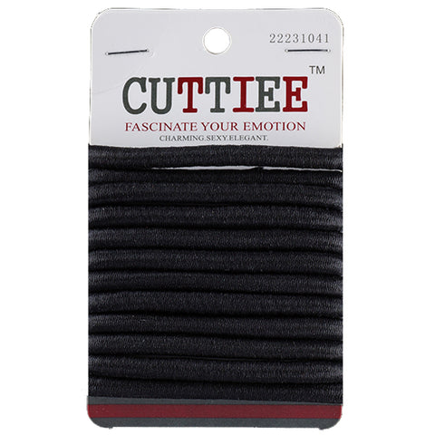 Cuttiee #1041 6mm Elastic Band Black 12pcs