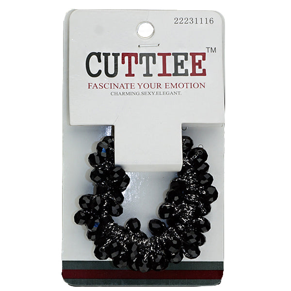 Cuttiee #1116 Ponytail Holder Round Jewel
