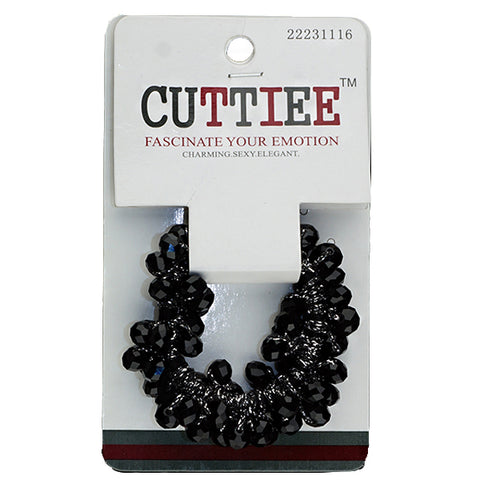 Cuttiee #1116 Ponytail Holder Round Jewel